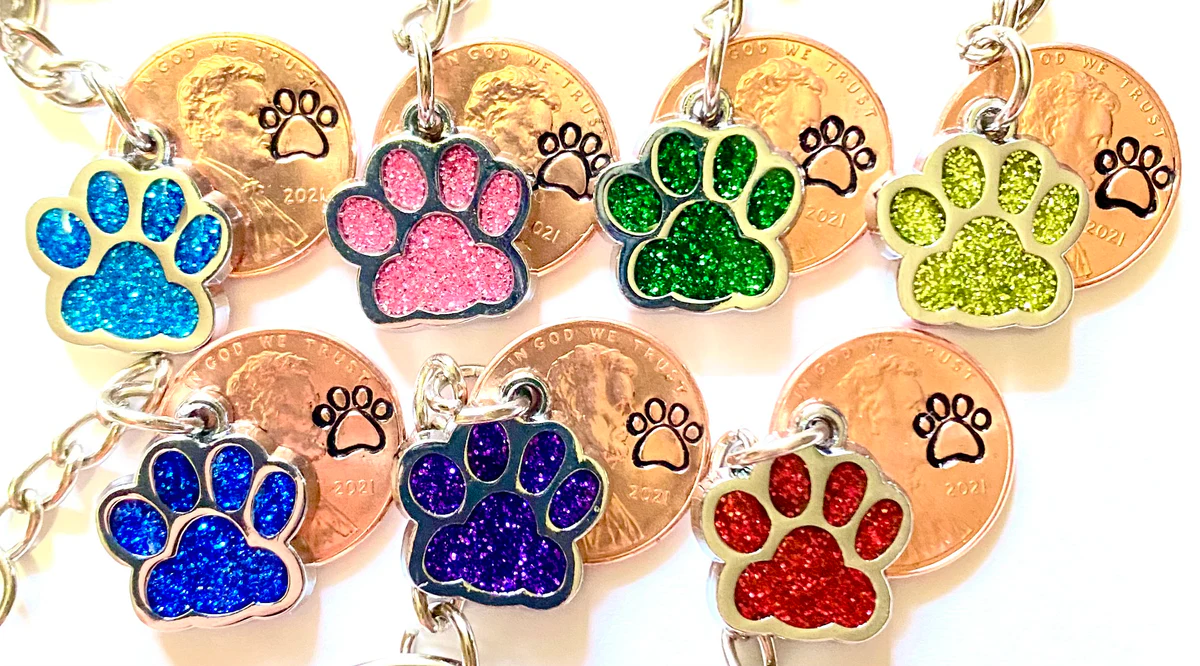 Pet's Paw Prints Keychains